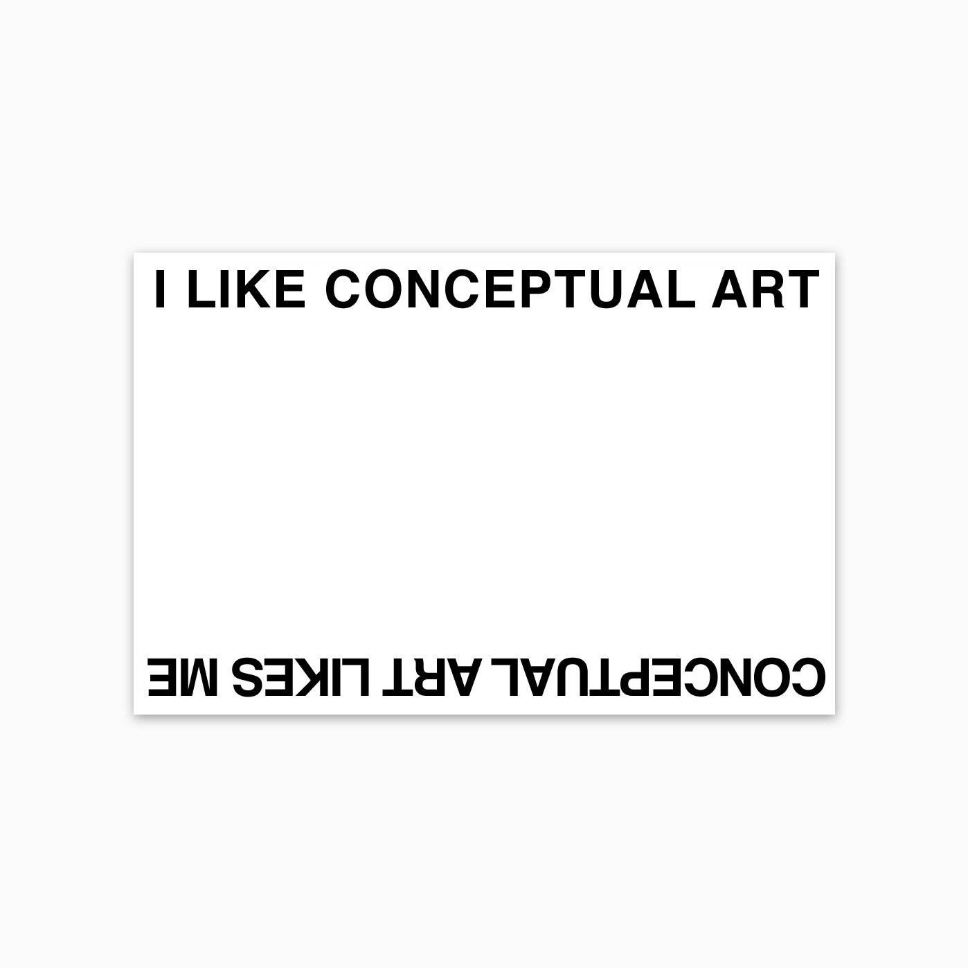 I Like Conceptual Art/Conceptual Art Likes Me