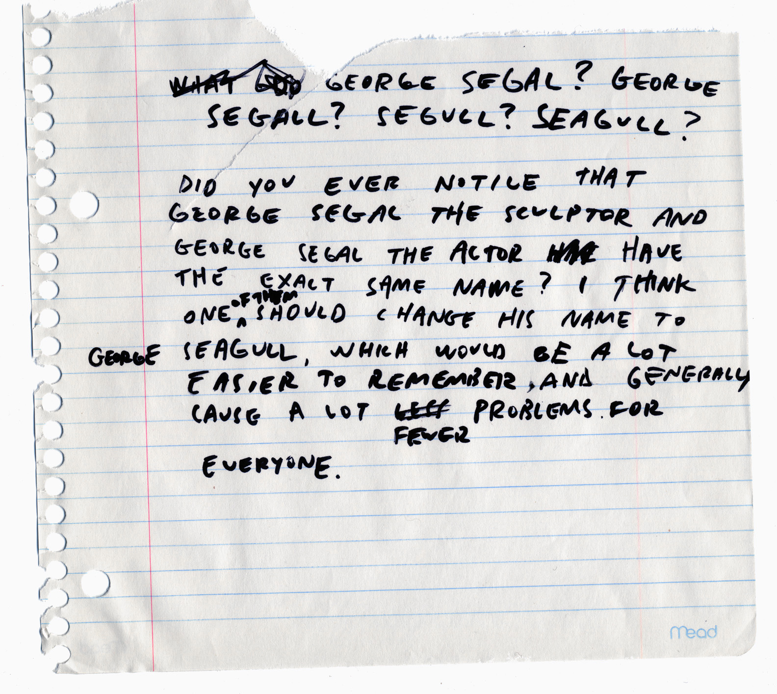 George Segal: A Modest Proposal